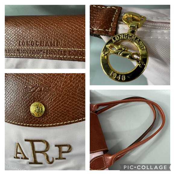 LONGCHAMP LE PLIAGE BEIGE MEDIUM Long Handle, Medium - Picture 12 of 14